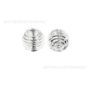 Perles acryliques transparentes filetées rondes à grand trou pour la fabrication de bijoux, moulage par injection Chaozhou - Product Image 5