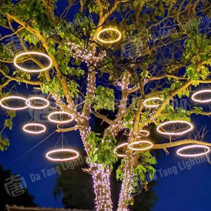 <b>Tree</b> Mounted LED Circle <b>Light</b> for Indoor/<b>Outdoor</b> Holiday Decorations Even Illumination with IP65 Protection Customized Colors - Product Image 5