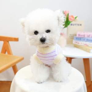 PETCIRCLE Ropa para Mascotas, Trajes para Perros y Gatos, Chaleco con Correa - Rayas Blancas y Negras - Product Image 3