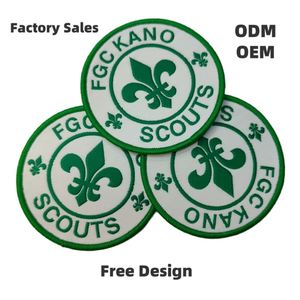 Manufacturer Non Woven Fabric Badges Hat Embroidery Logo Label Own Custom Design <b>Iron</b> on Woven Patches for Clothing - Product Image 1