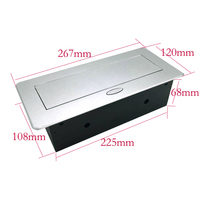 Prise de courant de table rétractable multimédia pour salle de réunion de bureau 250V 10A EU
