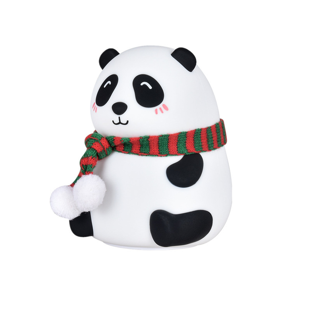 Custom Cartoon Panda LED Night Light Cute Silicone Baby Bedroom Lamp for Kids Small Living Room Asian Silicone Touch Sensor 5v