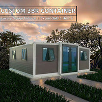 Maison Modulaire Conteneurisée Extensible Moderne à Double Aile Pliante, Importée de Chine, 10ft, 20ft, 30ft, 40ft