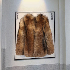 Abrigo Largo de Piel de Mapache Auténtica de Lujo para Hombre 2022 con Capucha Grande, Impermeable y Ecológico - Product Image 3