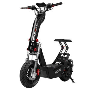 HEZZO F8 16 pouces 72V 10KW 25km/h 50Ah 90-100km/h Autonomie Trottinette électrique pliable avec siège, étanche, suspension avant, aluminium, application - Product Image 1