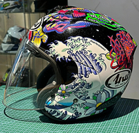 Casque de moto ouvert 3/4 Ar*I en ABS à dégagement rapide toutes saisons pour hommes et femmes adultes