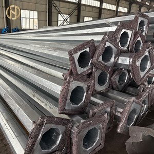 <span class=keywords><strong>Poteau</strong></span> en <span class=keywords><strong>acier</strong></span> métallique conique rond de 10 m et 12 m pour la transmission d'énergie et l'éclairage - Product Image 3
