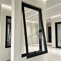Fenêtre coulissante à persiennes fixes à cadre étroit, protection contre les ouragans, isolation phonique, alliage d'aluminium ultra-fin, écoénergétique