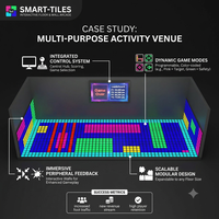 Piso Interactivo LED con Juego de Cuadrícula de Salto, Múltiples Modos de Juego, Ilumina el Piso con Luces LED Vibrantes