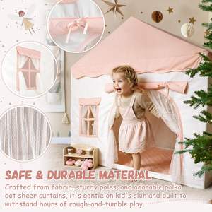 Château de jeu pour enfants personnalisé, durable, pour l'intérieur et l'extérieur, grande tente de jeu de princesse pour jardin - Product Image 3