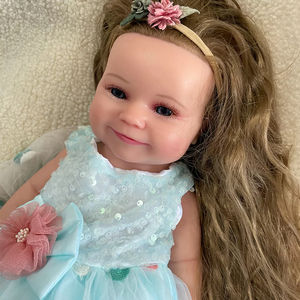 20-Zoll-detaillierte Silikon wieder geborene Puppen Innocent Big Eyes Baby Girl Puppen als Geburtstags geschenke - Product Image 2