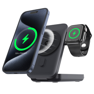 10000mAh ngân hàng điện Iphone ngân hàng điện không dây có thể gập lại cầm tay đứng 15W từ sạc pin không dây - Product Image 3