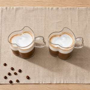 Tazza in Vetro Creativa da 350ML con Manico a <span class=keywords><strong>Cuore</strong></span>, Tazza da <span class=keywords><strong>Caffè</strong></span> per Regalo di San Valentino - Product Image 4