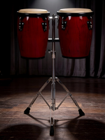 Professional Mini Conga Drum Set with Heavy Duty Stand Hand Percussion Latin Bongo Drums for Adults Kids Beginners