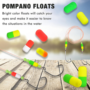 81 Piezas de Flotadores de Pesca de Espuma Snell, Flotadores Redondos de Espuma Tipo Bala para Pesca de Pompano, Bagre, Trucha y Lucioperca - Product Image 4