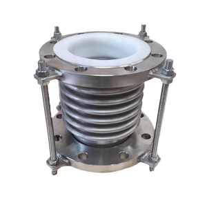 Пользовательские SS304/SS316 фланец PTFE облицованные шаровые клапаны с паровым металлическим сильфоном гибкий компенсатор компенсатора - Product Image 1