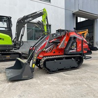 Euro 5 EPA Kubota Diesel 25HP Skid Steer Mini pista Skid Steer caricatore 440KG con tagliaerba