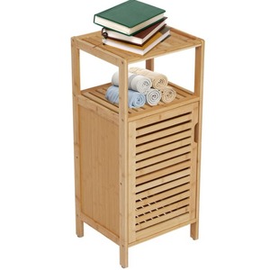 Armoire <span class=keywords><strong>de</strong></span> <span class=keywords><strong>rangement</strong></span> indépendante au sol en <span class=keywords><strong>bambou</strong></span> moderne et simple avec une seule porte pour <span class=keywords><strong>salle</strong></span> <span class=keywords><strong>de</strong></span> <span class=keywords><strong>bain</strong></span>, salon, chambre à coucher - Product Image 5