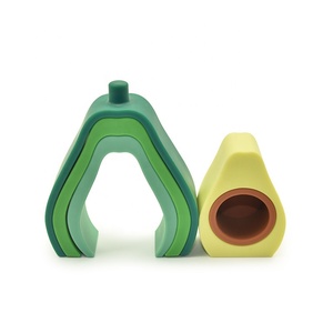 BPA-free Avocado-SD Silicone xếp <span class=keywords><strong>Teether</strong></span> đồ chơi unisex giáo dục bé chơi đồ chơi - Product Image 3