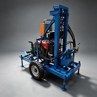 Foreuse de puits d'eau sur roues Liyo LY150, 22 CV, diesel, hydraulique, portable, 200 m, pour l'irrigation agricole