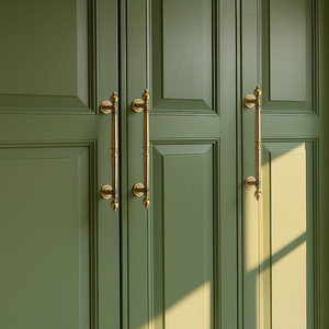 Copper Cabinet Door Handles Bar Shape Minimalist Design Durable Surface Filament Finish Cabinet Usage - Product Image 1
