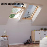 Fenêtre de toit en pin stratifié à pivot central 78*118, remplacement direct, triple vitrage acoustique pour rénovation de maison à toit en pente