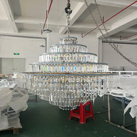 Lustre en cristal de luxe au design artistique, rond, pour mariages, hôtels, escaliers, luminaire suspendu en cristal de luxe