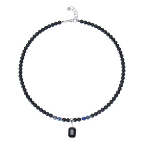 <span class=keywords><strong>Collana</strong></span> pendente Vintage in acciaio inossidabile nero con <span class=keywords><strong>pietre</strong></span> preziose da <span class=keywords><strong>uomo</strong></span> Hip Hop pietra smerigliata occhio di tigre <span class=keywords><strong>collana</strong></span> di perline gioielli - Product Image 5