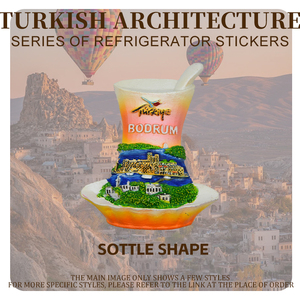 Imán de nevera moderno de resina creativa recuerdo de viaje turco Estambul Ankara Antalya personalizado - Product Image 6