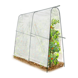 Serre tunnel de jardin haute en polyéthylène avec structure métallique, facile à assembler et écologique pour la culture de légumes et la protection des tomates - Product Image 1