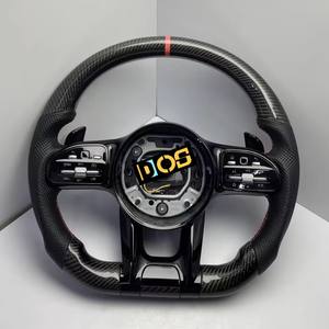 Volant en fibre de carbone personnalisé avec LED pour Mercedes-Benz 2015-2021 W205 C300 E260 E300 S400 G350 GLA <span class=keywords><strong>43</strong></span> GT <span class=keywords><strong>AMG</strong></span> GLB <span class=keywords><strong>GLC</strong></span> SL - Product Image 5