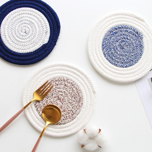 Lot de dessous-de-plat et sets de table en corde de coton tressée, résistants à la chaleur, durables et réutilisables, pour cuisine et salle à manger, vente en gros - Product Image 5