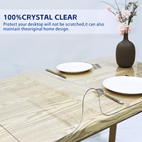 Protège-table rectangulaire lavable de haute qualité en PVC transparent pour tiroir de cuisine, nappe, tapis de bureau