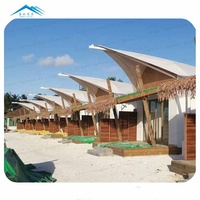 Tentes de luxe, hôtel, villas, 6,47 x 7,2 m, Maldives, maison préfabriquée