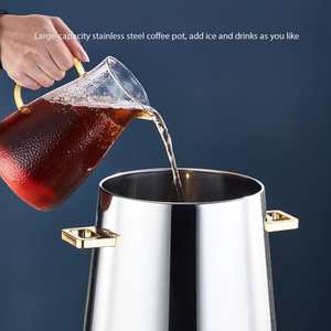 Carafe à café et distributeur de jus en acier inoxydable de qualité <span class=keywords><strong>alimentaire</strong></span> 13L, réfrigération à froid/chaud, design portable <span class=keywords><strong>pour</strong></span> les fêtes, 220V - Product Image 5