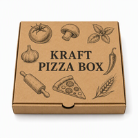 Boîte à pizza en carton ondulé personnalisée, emballage alimentaire pour la livraison à emporter, pour restaurant