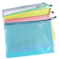 Pochette zippée en maille PVC imperméable format lettre, pochette pour documents, pochette pour dossiers, classeurs pour l'école et le bureau