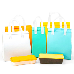 Sac isotherme JAHOO PACK en tissu non tissé avec logo imprimé en aluminium, pour boissons froides et chaudes - Product Image 2