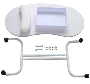 <span class=keywords><strong>Table</strong></span> de <span class=keywords><strong>manucure</strong></span> pliable portable en cuir véritable, style moderne et minimaliste, avec tiroir, coussin pour les mains, HUAYOU, anti-taches - Product Image 5