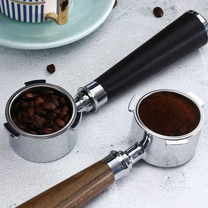 Corong dosis kopi 51mm, cincin dosis kopi Espresso pegangan kayu Aksesori mesin kopi - Product Image 5