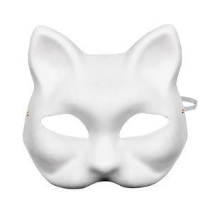 Máscaras de cartón en blanco de media cara y cara completa para Halloween, para niños, DIY, pintadas a mano, con forma de cucharón de caballo, estilo de dibujos animados, hechas en China - Product Image 5