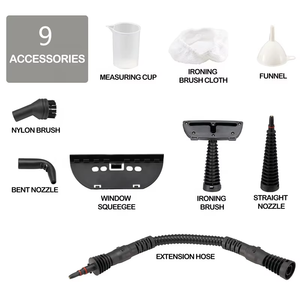 Hơi nước cầm tay sạch thảm sofa xe hơi di động áp lực hấp 9 mảnh Phụ kiện thiết lập - Product Image 3