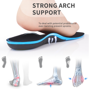 Meilleures ventes de semelles orthopédiques matériau PU haute élasticité Gel avant-pied amortissement du talon absorbant les chocs semelles de soutien de la voûte plantaire - Product Image 5