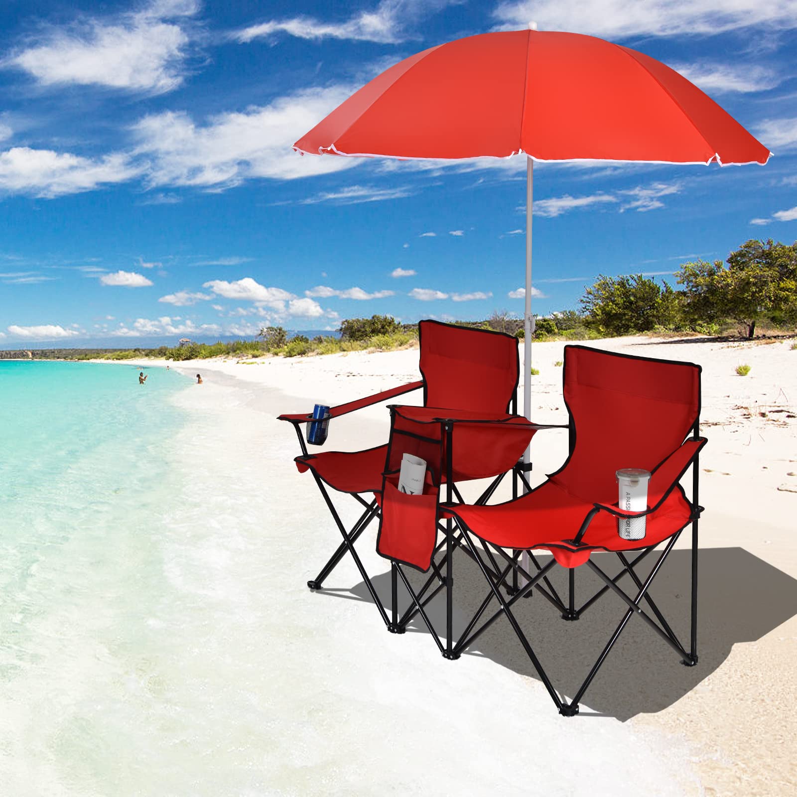 Sun Shade Lawn Chairs With Umbrellas Attached Cenadinz Foldable