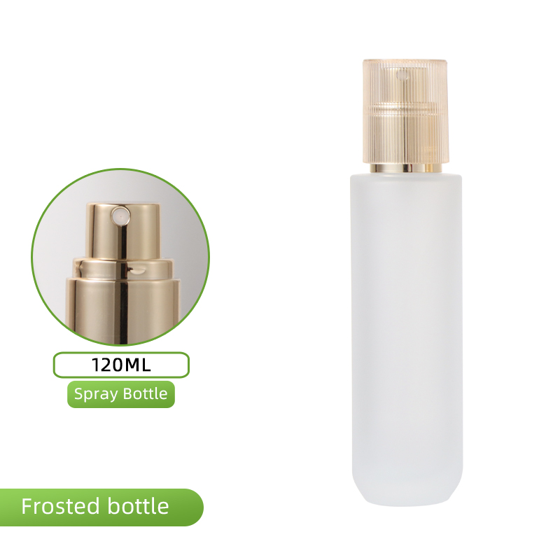 Tête de pulvérisation or givré 120 ml + couvercle jaune translucide rayé