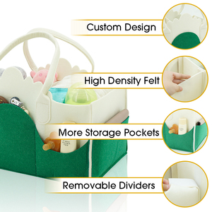 Organizador de Fraldas para Bebês em Feltro, Portátil, Dobrável, Ecológico, Durável, Bolsa de Armazenamento para Troca de Fraldas em Viagens - Product Image 4