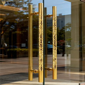 Tay cầm bằng Vàng Titan hiện đại cho cửa gỗ-phủ PVD, chống xỉn màu cho cửa gỗ, độ bền cao và dễ lau chùi - Product Image 1