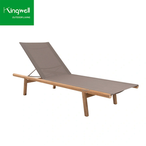 <span class=keywords><strong>Chaise</strong></span> longue de jardin en <span class=keywords><strong>teck</strong></span> de style moderne et luxueux, résistante aux UV, imperméable, avec coussins inclus, pour hôtel et jardin - Product Image 2