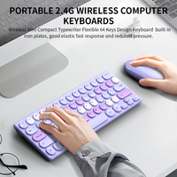 Clavier et souris gamer sans fil Slim 61 touches, combo clavier mécanique rétroéclairé RGB pour ordinateur PC portable