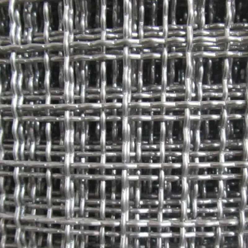 8 10 Mesh 5mm wire diameter Hole 2x12 MM 316 316L Crimped Stainless Steel woven Wire Mesh for architecture